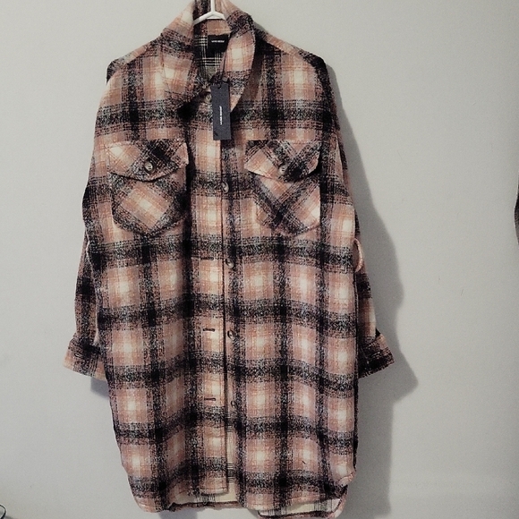 Vero Moda Jackets & Blazers - Plaid Button-Up Shirt Jacket